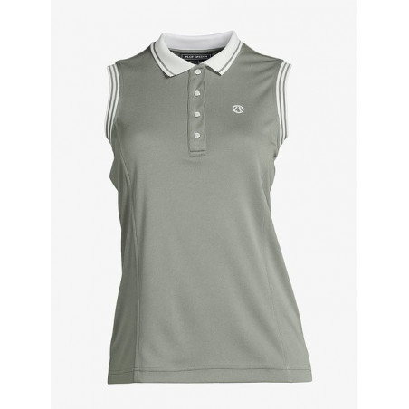 PS of Sweden Sleeveless Polo shirt, Minna, Thyme