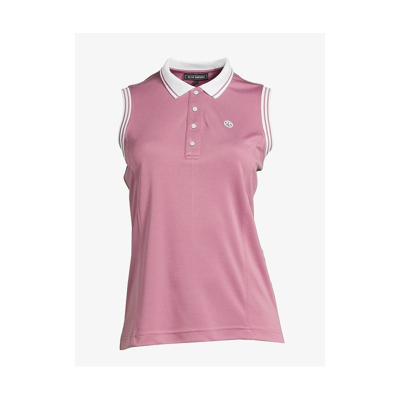 PS of Sweden Sleeveless Polo shirt, Minna, Raspberry