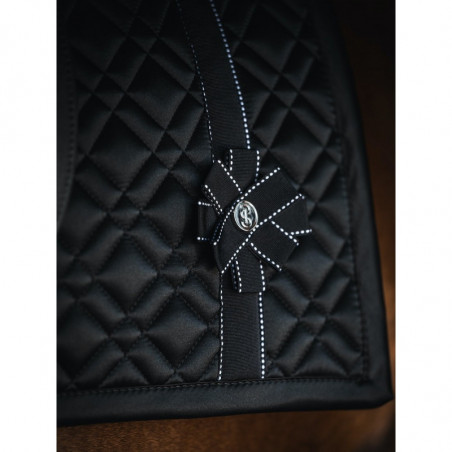 Saddle Pad Dressage Boutique Bow, Black
