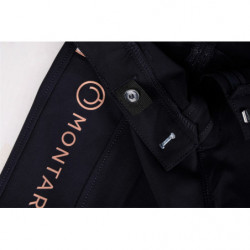 MONTAR Millie Junior rosegold adjustable breeches - black, Fullgrip