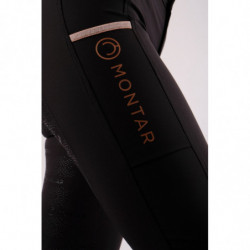 MONTAR Millie Junior rosegold adjustable breeches - black, Fullgrip