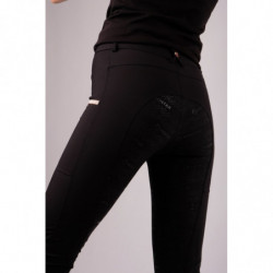 MONTAR Millie Junior rosegold adjustable breeches - black, Fullgrip