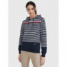 TOMMY EQUESTRIAN HOODIE STRIPED STYLE DESERT SKY