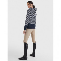TOMMY EQUESTRIAN HOODIE STRIPED STYLE DESERT SKY