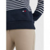 TOMMY EQUESTRIAN HOODIE STRIPED STYLE DESERT SKY