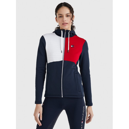 TOMMY EQUESTRIAN TRAINING JACKET COLOR BLOCK DESERT SKY