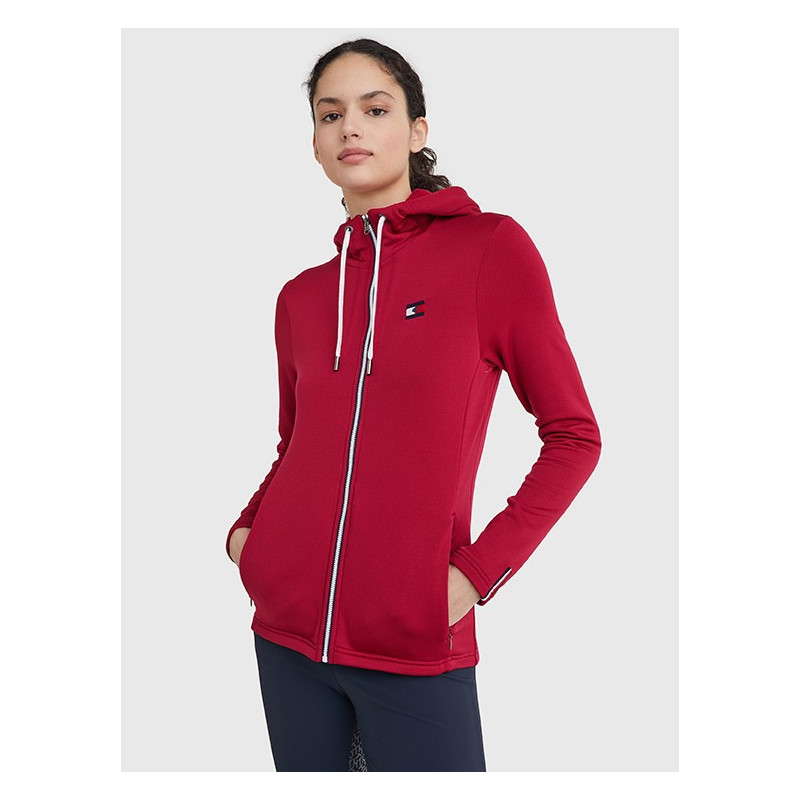 TOMMY EQUESTRIAN TRAINING JACKET COLOR BLOCK ROYAL BERRY