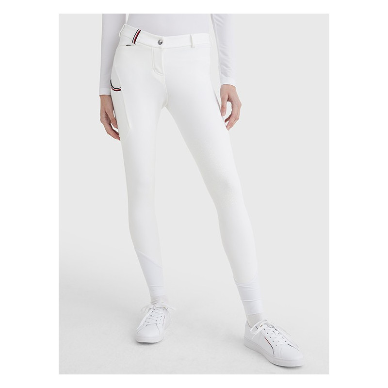 TOMMY EQUESTRIAN GRIP KNEE PATCHES BREECHES PERFORMANCE TH OPTIC WHITE