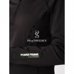 PS of Sweden Tiffany Zip Sweater - Power Femme, Black