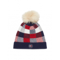 Tommy Hilfiger CHECK KNIT POM POM BEANIE