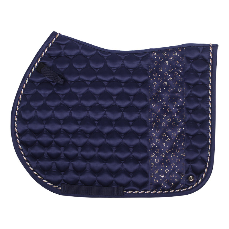 QHP Rosa Navy Saddle Pad